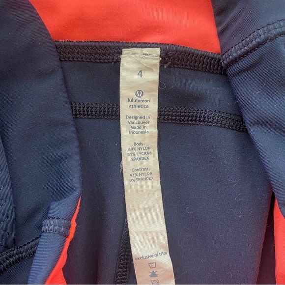 Lululemon Run Ice Queen 7/8 Tight‎ Sz 4 Blue Inkwell Leggings Tights High Rise - Picture 4 of 12